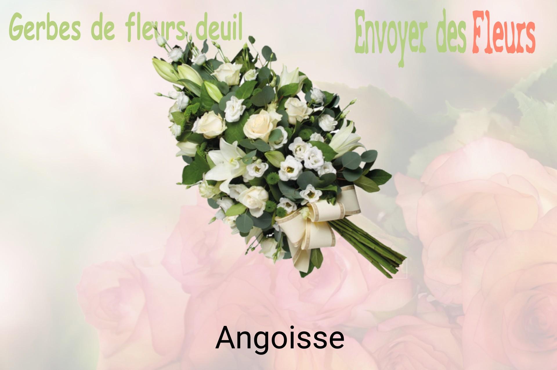 Gerbe de fleurs de deuil livrée à Angoisse